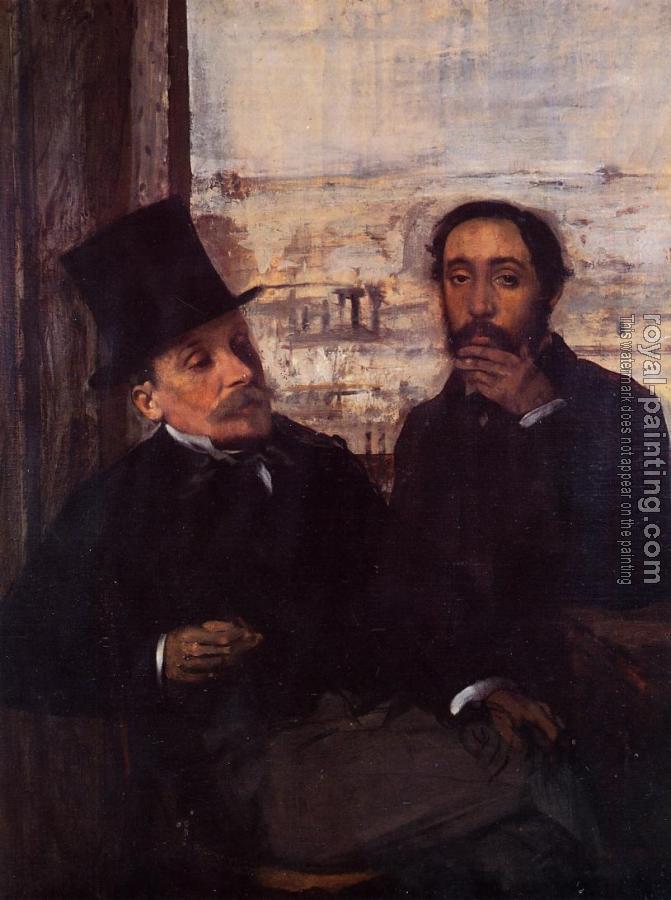 Edgar Degas : Self Portrait with Evariste de Valernes